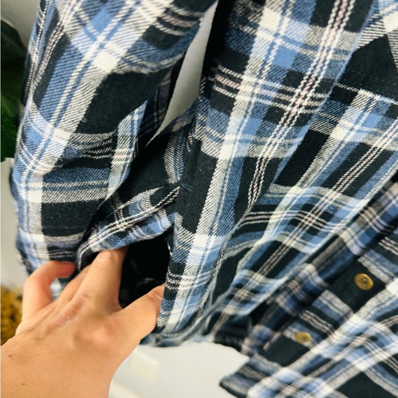 NEW Legendary Outfitters Men's Hooded Plaid Shirt Jacket Black & BLUE Size M $60 - Picture 5 of 9